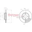 Jeu de 2 disques de frein avant METZGER 6110680 - Visuel 1