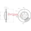 Jeu de 2 disques de frein avant METZGER 6110684 - Visuel 3