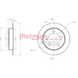 Jeu de 2 disques de frein avant METZGER 6110685 - Visuel 1