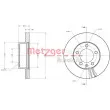 Jeu de 2 disques de frein avant METZGER 6110687 - Visuel 1