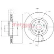 Jeu de 2 disques de frein avant METZGER 6110698 - Visuel 3