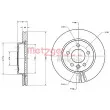 Jeu de 2 disques de frein avant METZGER 6110701 - Visuel 1