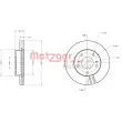 Jeu de 2 disques de frein avant METZGER 6110702 - Visuel 1