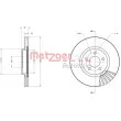 Jeu de 2 disques de frein avant METZGER 6110709 - Visuel 1