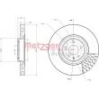 Jeu de 2 disques de frein avant METZGER 6110714 - Visuel 3