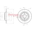 Jeu de 2 disques de frein arrière METZGER 6110728 - Visuel 1