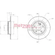 Jeu de 2 disques de frein arrière METZGER 6110732 - Visuel 1
