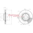 Jeu de 2 disques de frein avant METZGER 6110737 - Visuel 1