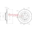 Jeu de 2 disques de frein arrière METZGER 6110749 - Visuel 1