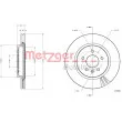 Jeu de 2 disques de frein arrière METZGER 6110808 - Visuel 2