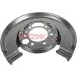 Déflecteur, disque de frein arrière gauche METZGER 6115007 - Visuel 2