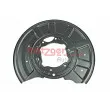 Déflecteur, disque de frein arrière gauche METZGER 6115011 - Visuel 1