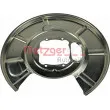 Déflecteur, disque de frein arrière gauche METZGER 6115025 - Visuel 2