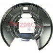 Déflecteur, disque de frein arrière gauche METZGER 6115045 - Visuel 2