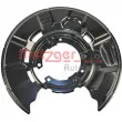 Déflecteur, disque de frein arrière gauche METZGER 6115065 - Visuel 1