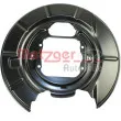 Déflecteur, disque de frein arrière gauche METZGER 6115131 - Visuel 1