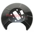 Déflecteur, disque de frein arrière gauche METZGER 6115147 - Visuel 1
