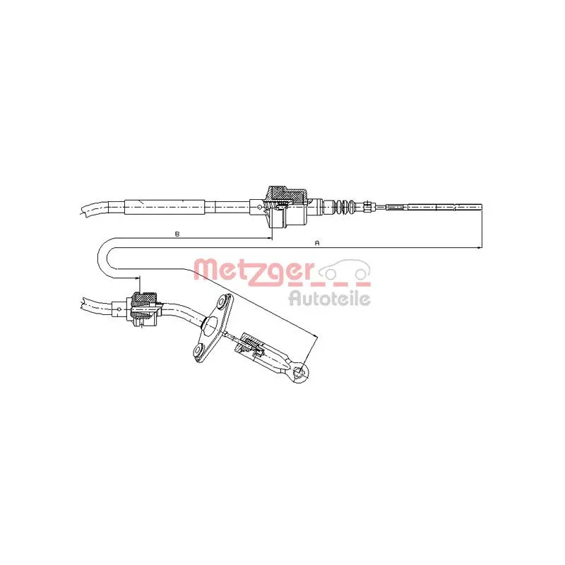 Tirette à câble, commande d'embrayage METZGER 632.12