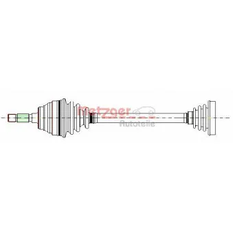 Arbre de transmission avant gauche METZGER 655-052
