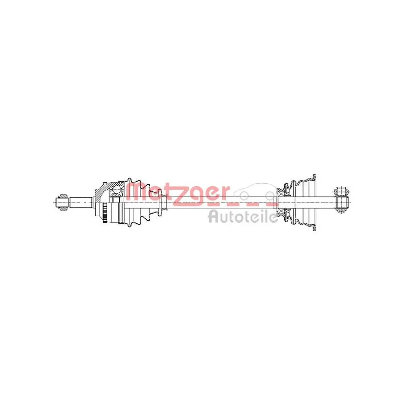Arbre de transmission avant gauche METZGER 7210025