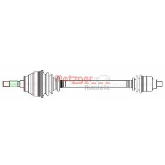 Arbre de transmission avant droit METZGER 7210027