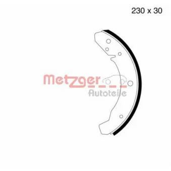Jeu de mâchoires de frein METZGER MG 105