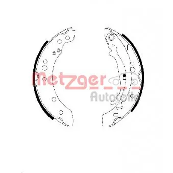 Jeu de mâchoires de frein METZGER MG 108