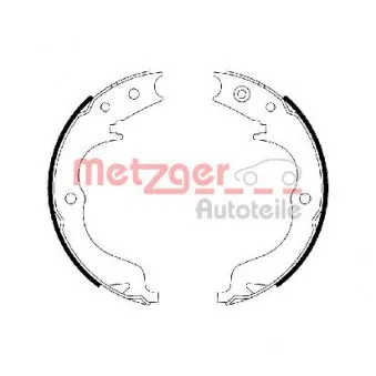 Jeu de mâchoires de frein, frein de stationnement METZGER