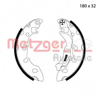 Jeu de mâchoires de frein METZGER MG 123