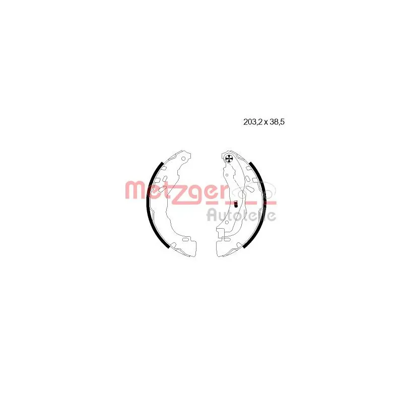 Jeu de mâchoires de frein METZGER MG 124