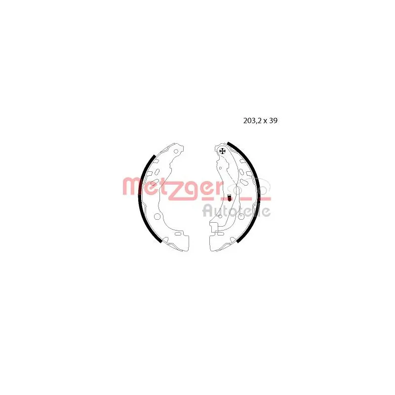 Jeu de mâchoires de frein METZGER MG 125
