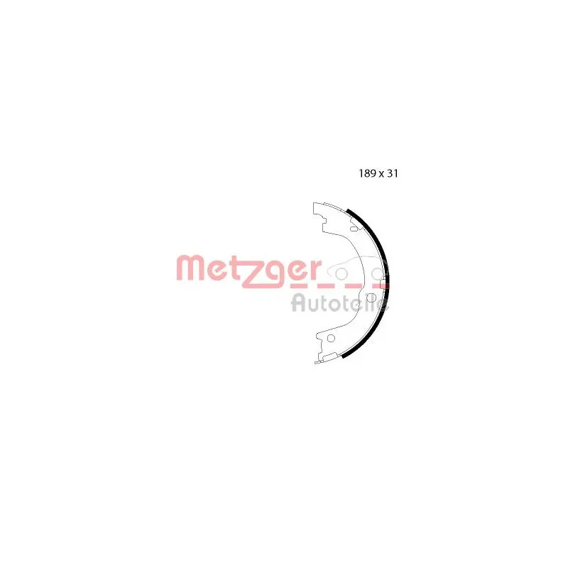 Jeu de mâchoires de frein, frein de stationnement METZGER MG 127