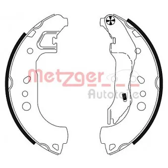 Jeu de mâchoires de frein METZGER MG 132