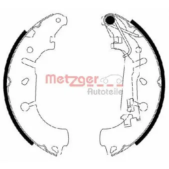 Jeu de mâchoires de frein METZGER MG 201