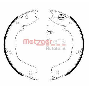Jeu de mâchoires de frein, frein de stationnement METZGER MG 203