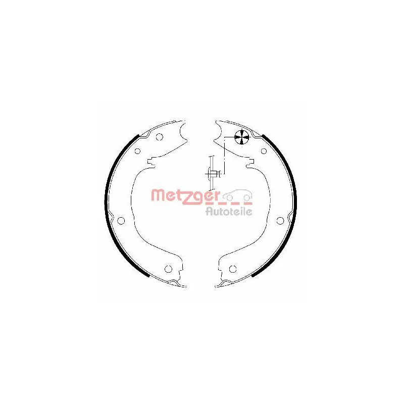 Jeu de mâchoires de frein, frein de stationnement METZGER MG 203