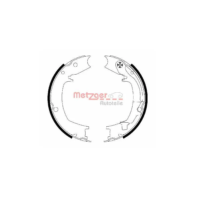 Jeu de mâchoires de frein, frein de stationnement METZGER MG 204