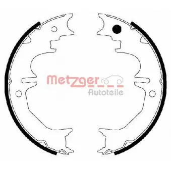 Jeu de mâchoires de frein, frein de stationnement METZGER MG 207