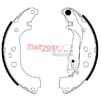 Jeu de mâchoires de frein METZGER MG 210