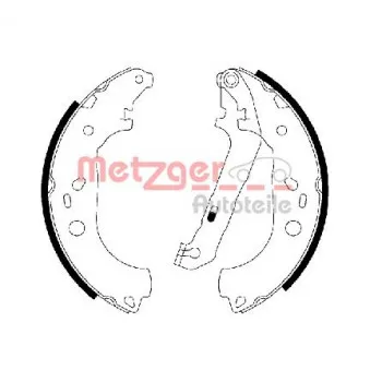 Jeu de mâchoires de frein METZGER MG 211