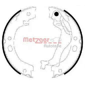 Jeu de mâchoires de frein, frein de stationnement METZGER MG 212