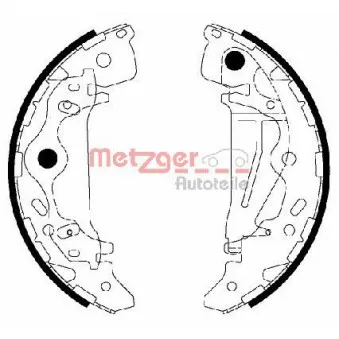 Jeu de mâchoires de frein METZGER MG 217