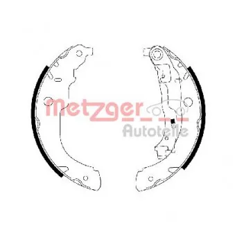 Jeu de mâchoires de frein METZGER MG 222