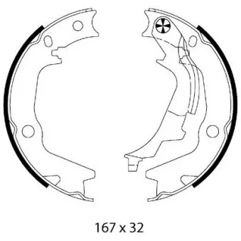 Jeu de mâchoires de frein, frein de stationnement METZGER MG 226