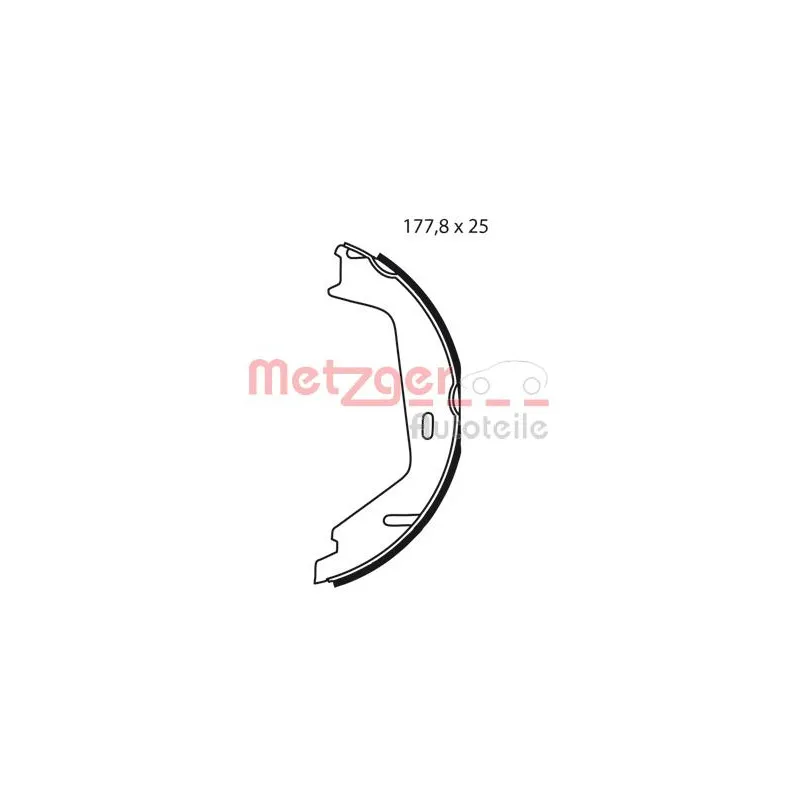 Jeu de mâchoires de frein, frein de stationnement METZGER MG 238