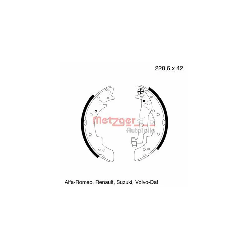Jeu de mâchoires de frein METZGER MG 300