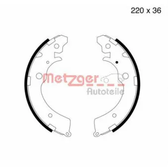 Jeu de mâchoires de frein METZGER MG 565