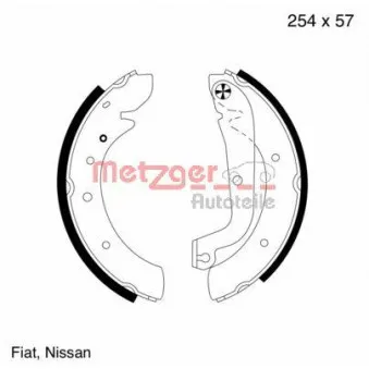 Jeu de mâchoires de frein METZGER MG 570