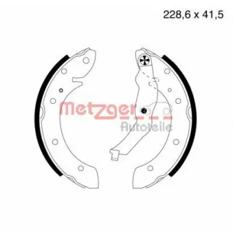 Jeu de mâchoires de frein METZGER MG 579