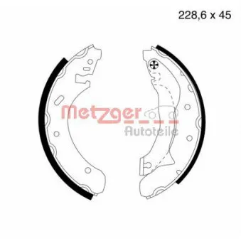 Jeu de mâchoires de frein METZGER MG 581